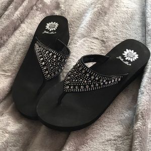 Yellow Box Platform Thong Flip Flops